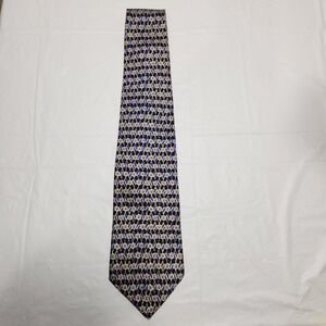 Geoffrey Beene Necktie‎ Imported 100% Silk Blue / Black